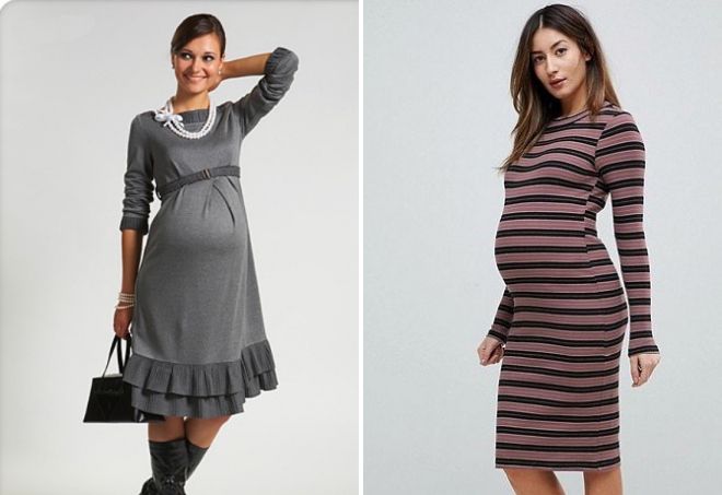 платья для беременных на осень