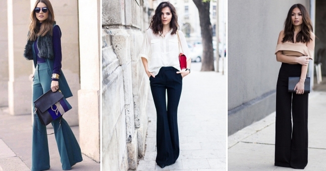 Расклешенные брюки – модный предмет одежды для девушек и женщин